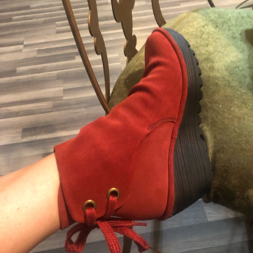 Fly suede red boots size 38 never worn